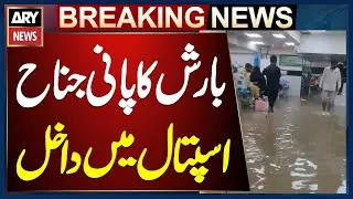 Rainwater enters Jinnah Hospital's Emergency ward in Lahore