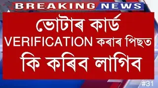 Voter Card Verification  কৰাৰ পাছত কি কৰিব এতিয়া || ASSAMESE  NEWS-31
