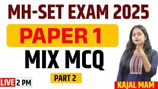 1PM  MH-SET EXAM 2025  | PAPER 1 | PYQ - 2021 | PART 2