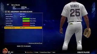 MLB The Show 17  Road to the Show Creation of Barry Bonds