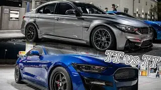 Twin Turbo Mustang vs F80 Vargas Turbos M3