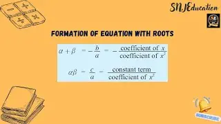 Quadratic Equation class 10 II Formation of Equation using roots II Ex 1.5