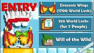 DRACONIC WINGS GIVEAWAY ENTRY!! [1800WLS!] | GrowTopia