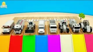 Magic Ramp Race! Street Vehicles & Color Balls Slide Challenge - Learn Colors for Toddlers