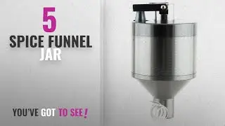 Top 10 Spice Funnel Jar [2018]: Powder Spice Grinder Hand Mill Funnel - Large Metal 3 Piece 2.12