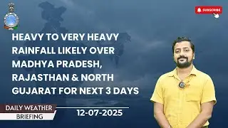 Heavy to very heavy rainfall likely over Madhya Pradesh, Rajasthan & north Gujarat for next 3 days