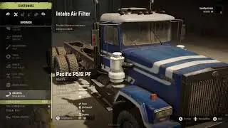 snow runner game play in a truck