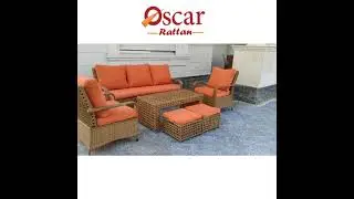 3 Seater Rattan Garden Sofa Set