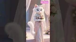 Beautiful Cat Bride in Saree with Roses | Romantic Cinematic Animal Wedding