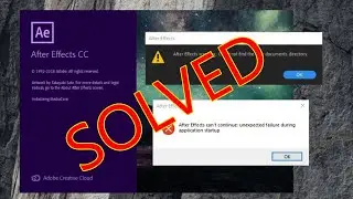 unexpected failure during application startup after effects #adobetutorial
