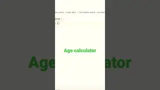 How to make age calculator in python 😱|| Age calculator || 
