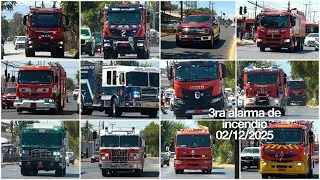 BOMBEROS RUMBO A 3RA ALARMA DE INCENDIO EN LA COMUNA DE EL BOSQUE 02 12 2025