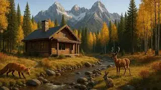 Cozy Cabin in the Forest &ndash; Autumn Stream & Gentle Ambient Music
