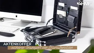 Aktenkoffer von HMF | Pr&auml;sentationskoffer mit Zahlenschloss | 14651-02