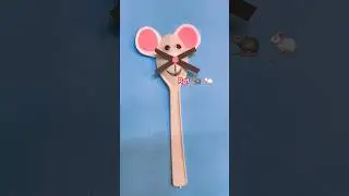 Easy Rat Craft from spoon, New Creative Craft ideas for kid #rat #animals #youtube #trending #shorts