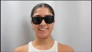 Woman model wearing Ray-Ban Nomad RB2187 901/31 Sunglasses