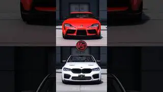 Toyota Supra vs BMW M5 battle! Who will win? 😎