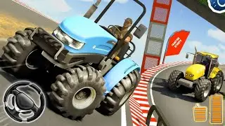 Tractor Racing Stunts 3D - Mega Ramps Tractor Stunt Driving Games | Android Gameplay