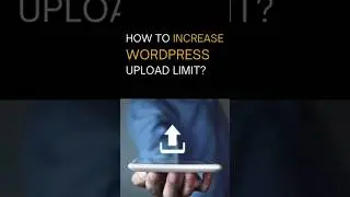 How to increase WordPress upload limit? #shorts #wordpress
