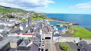 Carnlough Harbour Village Glencloy Glens of Antrim Northern Ireland a 4K