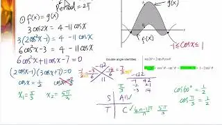 Topic 5 Review for Area Enclosed by Functions (W/O Calculator)