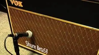 Amp Mic Comparison (Shure SM57, Shure SM58, Shure Beta58, Electro-Voice N/D767a on Vox AC30)
