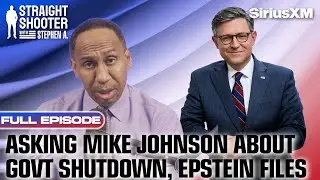 Asking Speaker Mike Johnson if the government shutdown is to prevent release of Epstein files