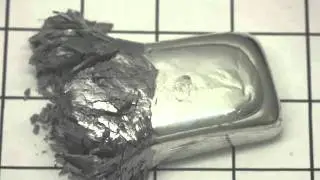 Timelapse footage of Beta tin decaying to Alpha tin