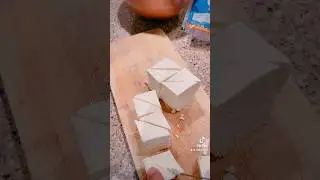 Easy way to cut paneer in triangle shape #kitchentipsandtricks