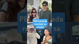 DustBia & RiverGela Airport Reunion | PBB Barkada Kilig Moments ✈️💖 #dustinyu #biancadevera