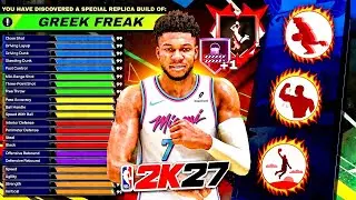 NBA 2K27 GIANNIS ANTETOKOUNMPO BUILD w/ NO WEAKNESSES - BEST DEMIGOD CENTER BUILD