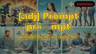 [adj] Prompt meaning (immediate or quick) with 5 examples