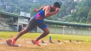 Block Start Slowmotion Drag Technique #runningtips #100m #blockstart #motivation