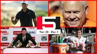 Nov 20 - Dec 3, 2017: College Football Playoffs, Coaching Carousel, Tiger's return, and more