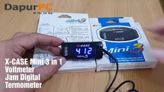 X-Case Mini 3 in 1 - Voltmeter, Digital Clock, Thermometer