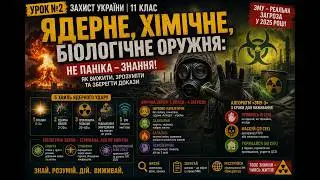 Захист України 11 Клас | Тема: Властивості та ознаки застосування ядерної зброї та хімічної зброї.