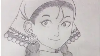 How to draw a kashmiri girl||cute kashmiri girl 