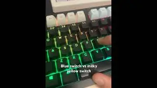 Blue switch vs milky yellow, which one do you like? #aliexpress #keyboard #cheap #budget