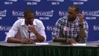 LeBron and Wade Press Conference Game 6 vs. Pacers