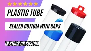 Bottom seal clear transparent plastic tube with a lid,Can print and paste label LOGO