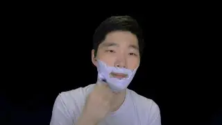 [ASMR] Shaving my face - Foam(Cream) / Binaural