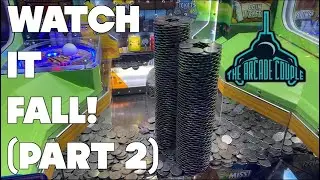 Watch This Coin Tower CRASH At The Angry Birds Coin Pusher! (Part 2)