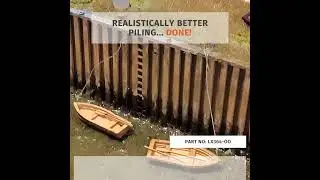 LX364-OO Dockside / Harbour Piling for OO Gauge Model Railway Layouts