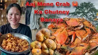 Monkey Jackfruits Ka Chutney Khaya😋 || Crab ka Chutney  Banaya || Cooking and  Eating ||