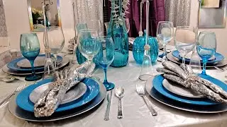💎NEW OVERTHETOP GLAM TABLESCAPE ~ DECORATE WITH ME #HIGHEND #GLAMTABLESCAPE GLAM DECOR QUEEN #117