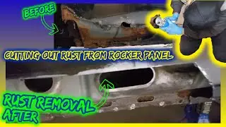 [Car Rust Repair] How to Cut Out Rust From Rocker Panel - Part 1