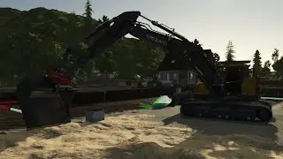 LS25 Baustelle #104 | Sand planum erstellen mit dem Volvo Ecr 355 | Landwirtschaft Sim 25