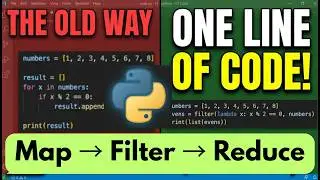 Python Map, Filter, and Reduce Explained (One Line Code Secret!)