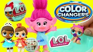 Trolls Poppy + LOL Surprise Baby Dolls COLOR CHANGER Ultra Rare Twins DisneyCarToys