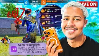 💙 JOGANDO APOSTADO AT&Eacute; PAGAR MEU IPHONE PARCELADO! 😂💙 FREE FIRE AO VIVO 💙 PHZIN FF